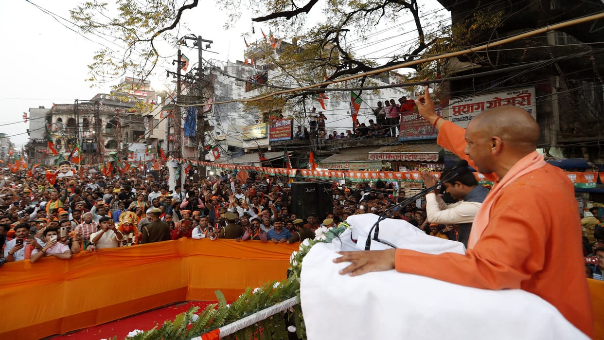 Chief Minister Yogi Adityanath targeted SP in four meetings in Prayagraj