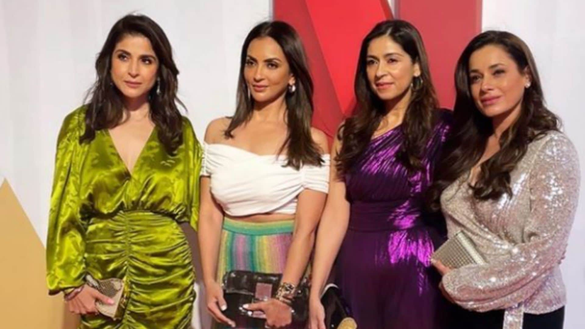 Madhuri Dixit, Sanjay Kapoor, Arjun Kapoor, Sharvari Wagh, Sanjay Kapoor attended Netflix Show The Fame Game screening