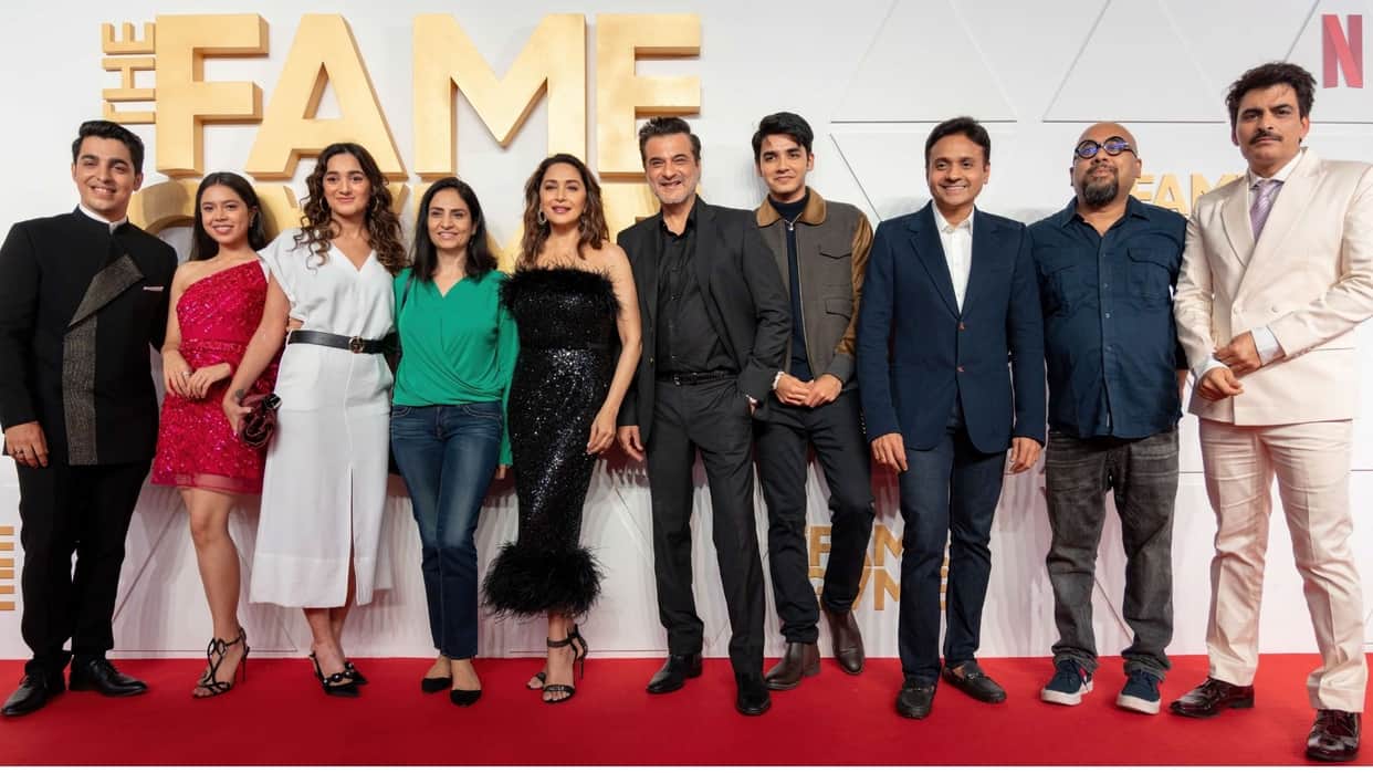 Madhuri Dixit, Sanjay Kapoor, Arjun Kapoor, Sharvari Wagh, Sanjay Kapoor attended Netflix Show The Fame Game screening