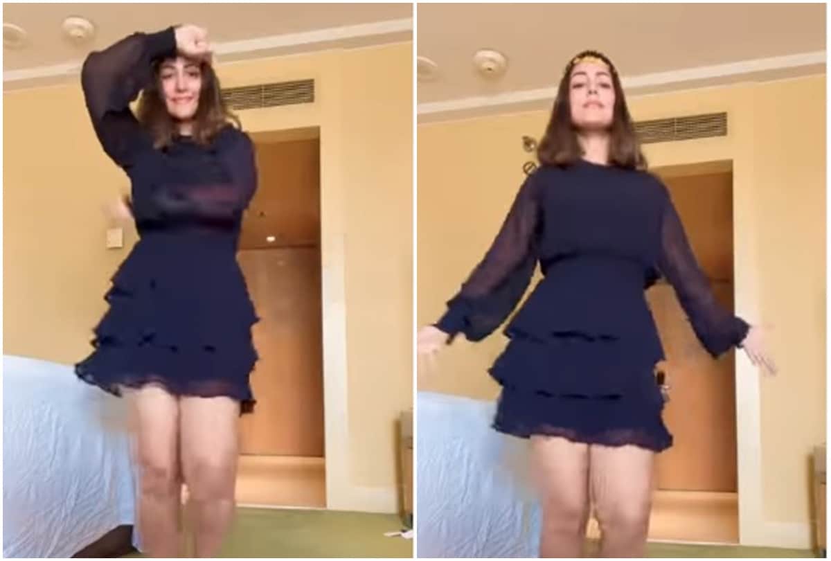 Social media: TV actress Heena Khan danced fiercely on social media trend kaccha badam fans said her Insta queen