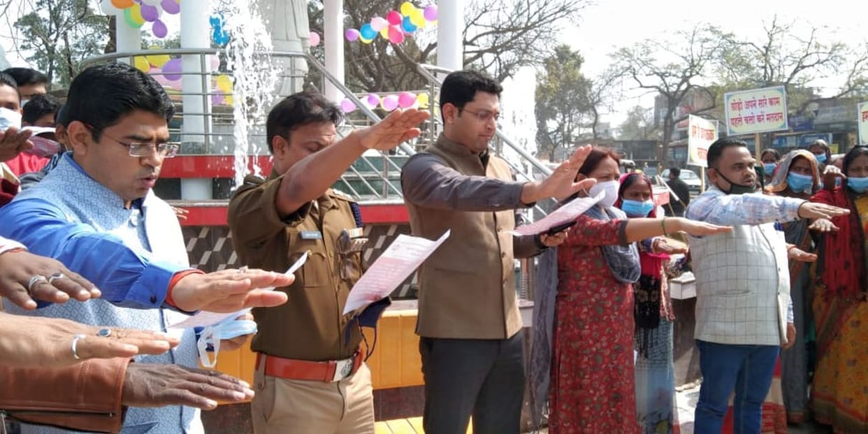Pledge administered for 100% voting