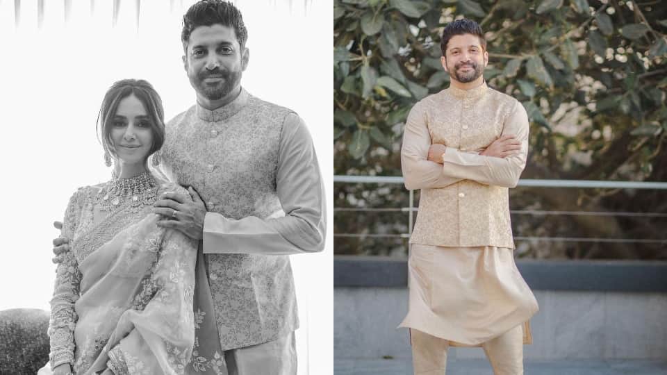 Farhan Akhtar shared photos with Shibani Dandekar in traditional clothes fans said perfect couple
