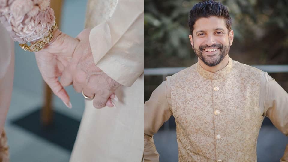 Farhan Akhtar shared photos with Shibani Dandekar in traditional clothes fans said perfect couple