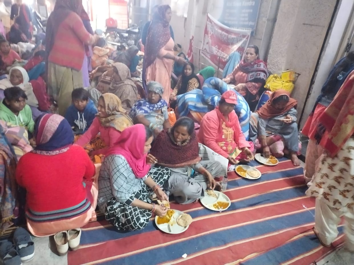 Anganwadi workers protest