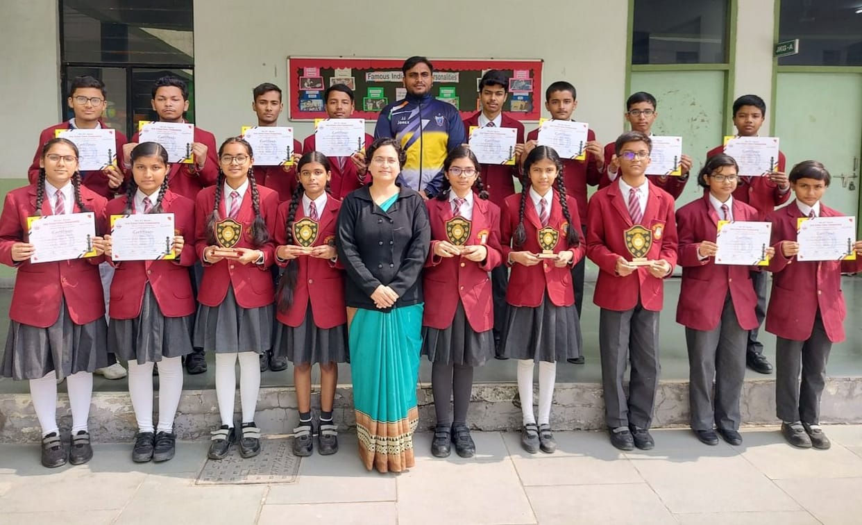 Piyush got first place in chess