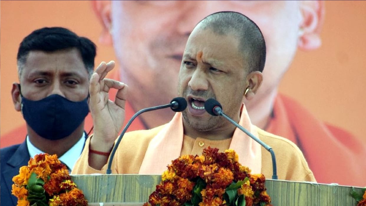 CM Yogi Adityanath said BJP storm has now turned into tsunami rioters traitors will fly away mafia trembling with fear of bulldozer