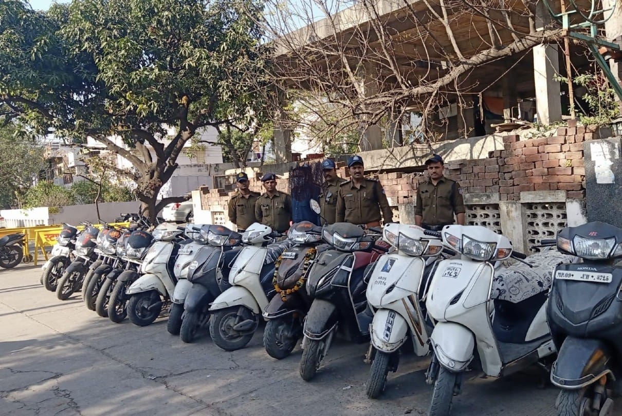 Indore: Job was in Honda showroom, so the vehicle of the same company was stolen, master key was kept, 17 vehicles recovered
