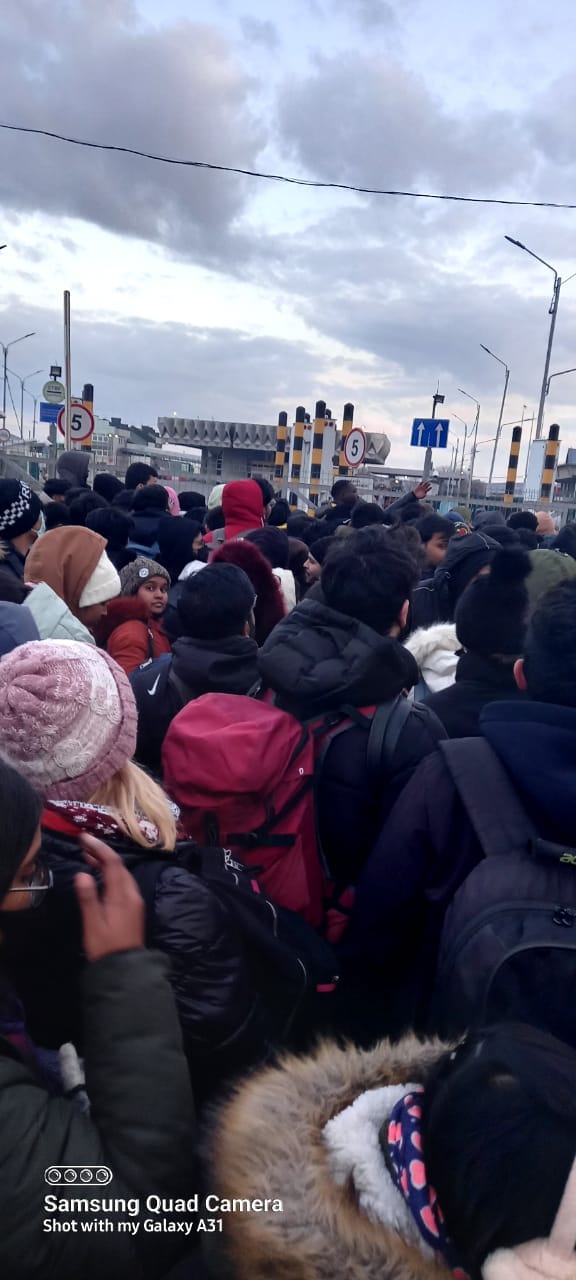 Some are on the bus and some are waiting for help.