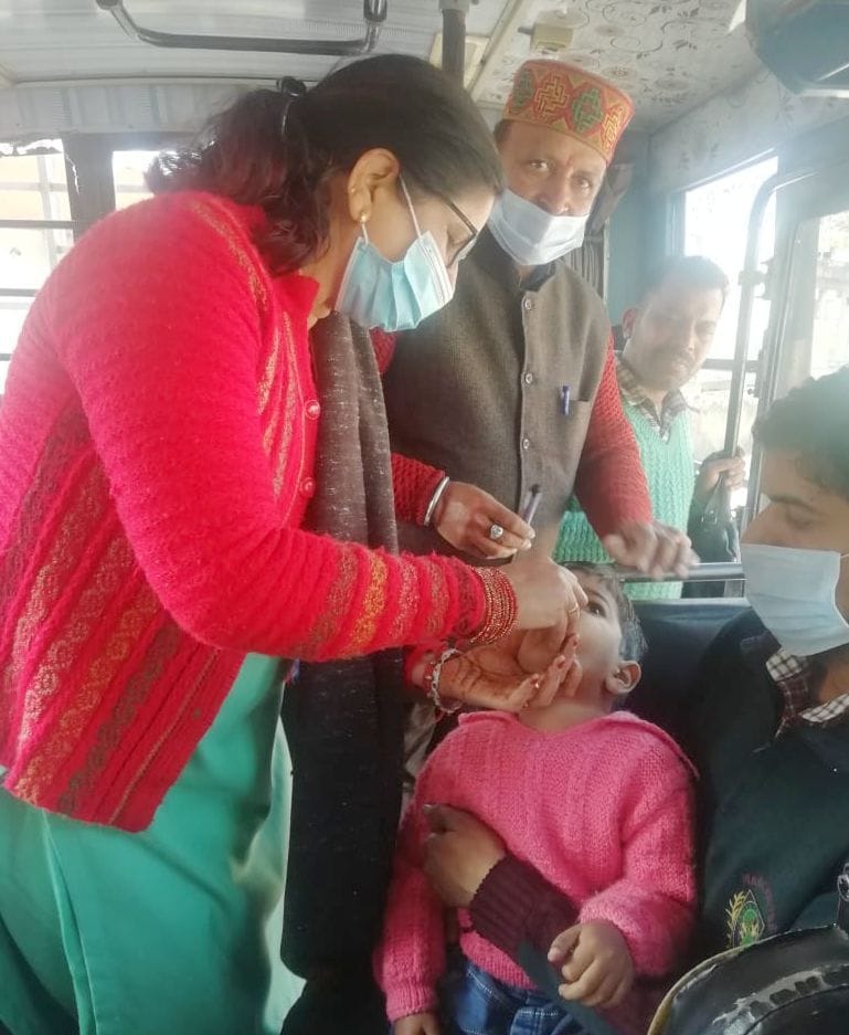 96.90 percent children were given polio medicine in the district
