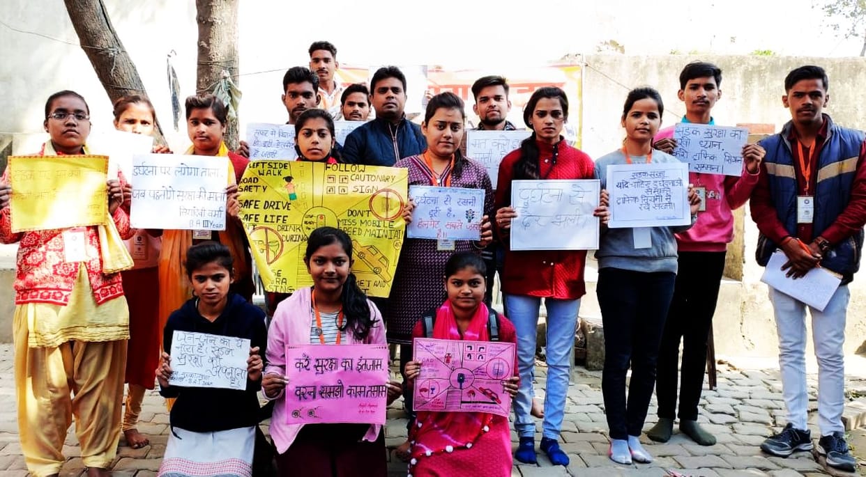 Villagers made aware about road safety