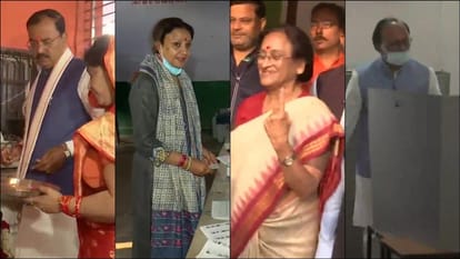 पांचवें चरण के मतदान में कई प्रमुख नेताओं ने वोट डाले