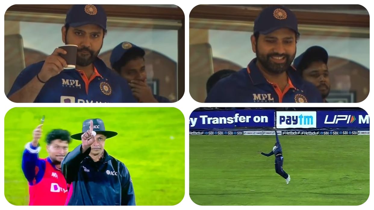 IND vs SL 2nd T20 Photo Story: Rohit Sharma offered coffee to cameraman commentator; binura fernando catch| sanju samson ravindra jadeja shreyas iyer