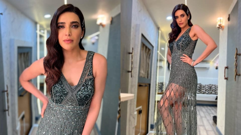 Karishma Tanna shared pictures in black shimmery dress fans praised photos