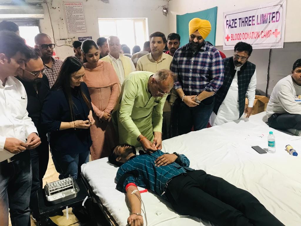 129 units of blood collected in the camp