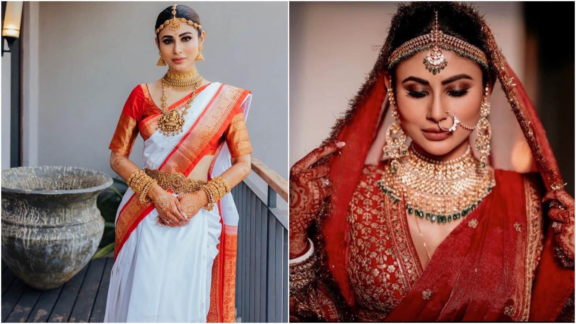 mouni roy shared pictures in yellow saree