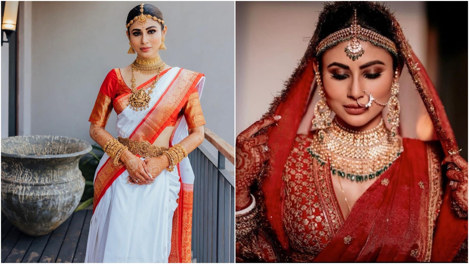 Actress Mouni Roy performs Aarti with husband Suraj Nambiar in Mata Chowki shares picture