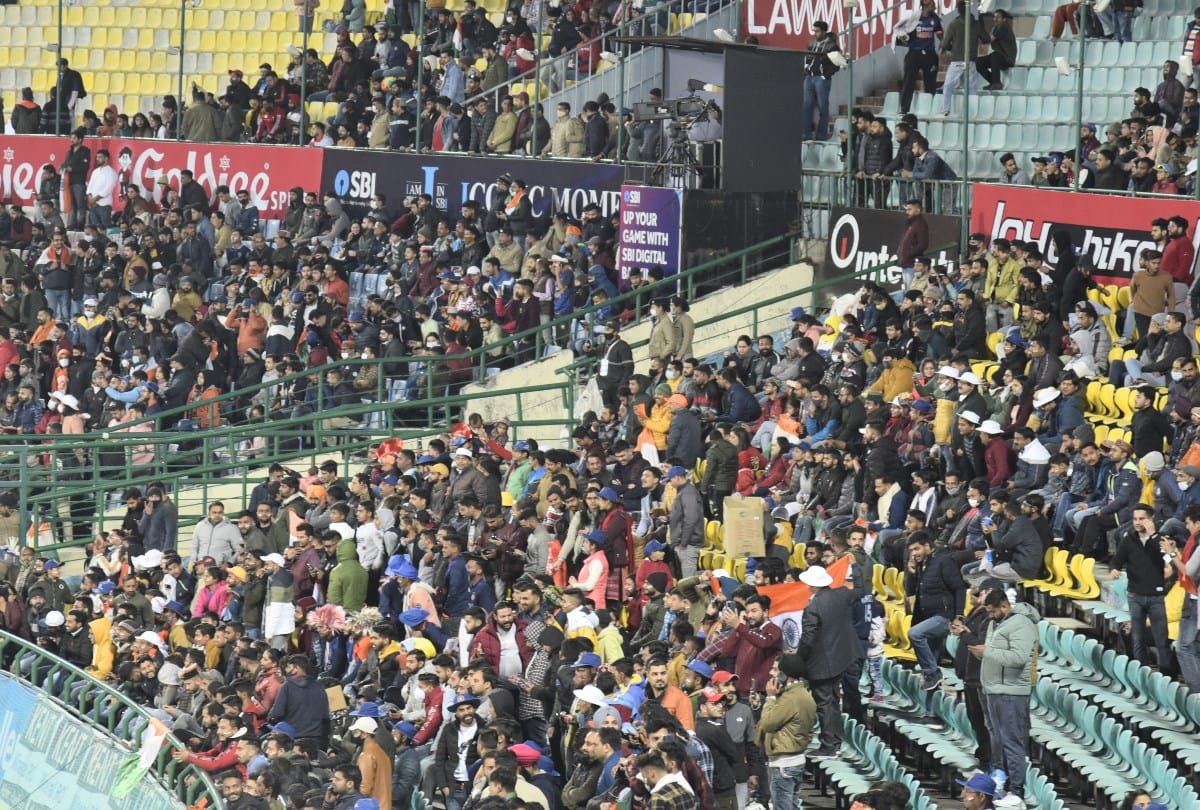 Pictures india sri lanka t20 match cricket match in HPCA stadium hpca stadium dharamshala