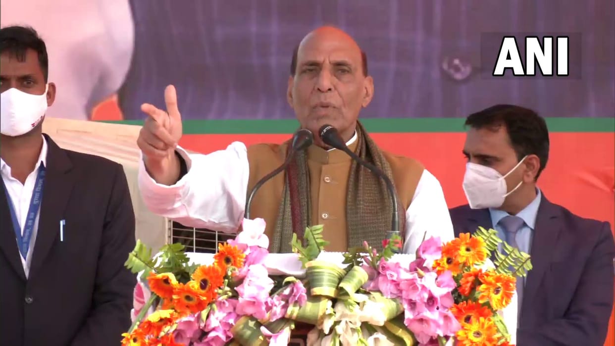 Rajnath singh addresing public rally in sant kabir nagar