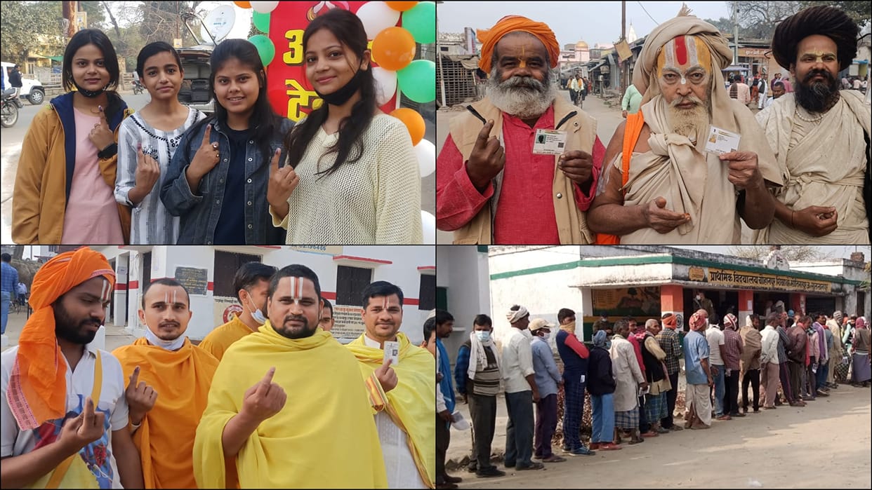 up election phase 5th photos Huge enthusiasm among youth-saints during voting