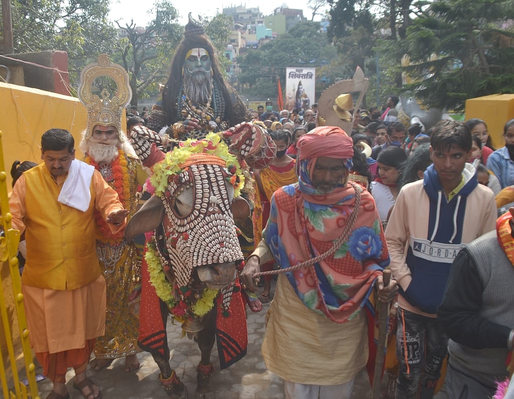 shiv mandal ranitaal organised shiv  bhole barat shobhayatra in nahan city on sunday 27 feb