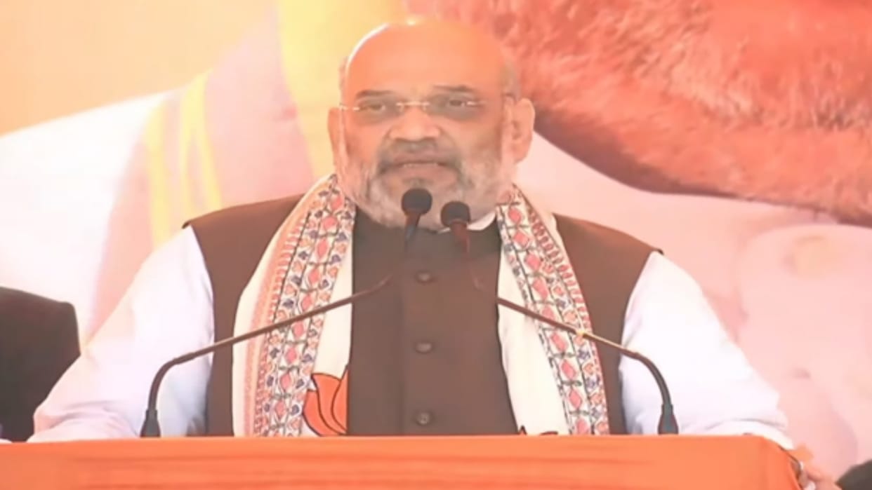 Home Minister Amit shah addressing rally in Kushinagar for UP Election 2022