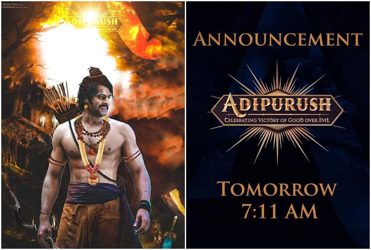 Adipurush: The new release date of the film will be announced on Tuesday morning Kriti Sanon shared the information by sharing the post