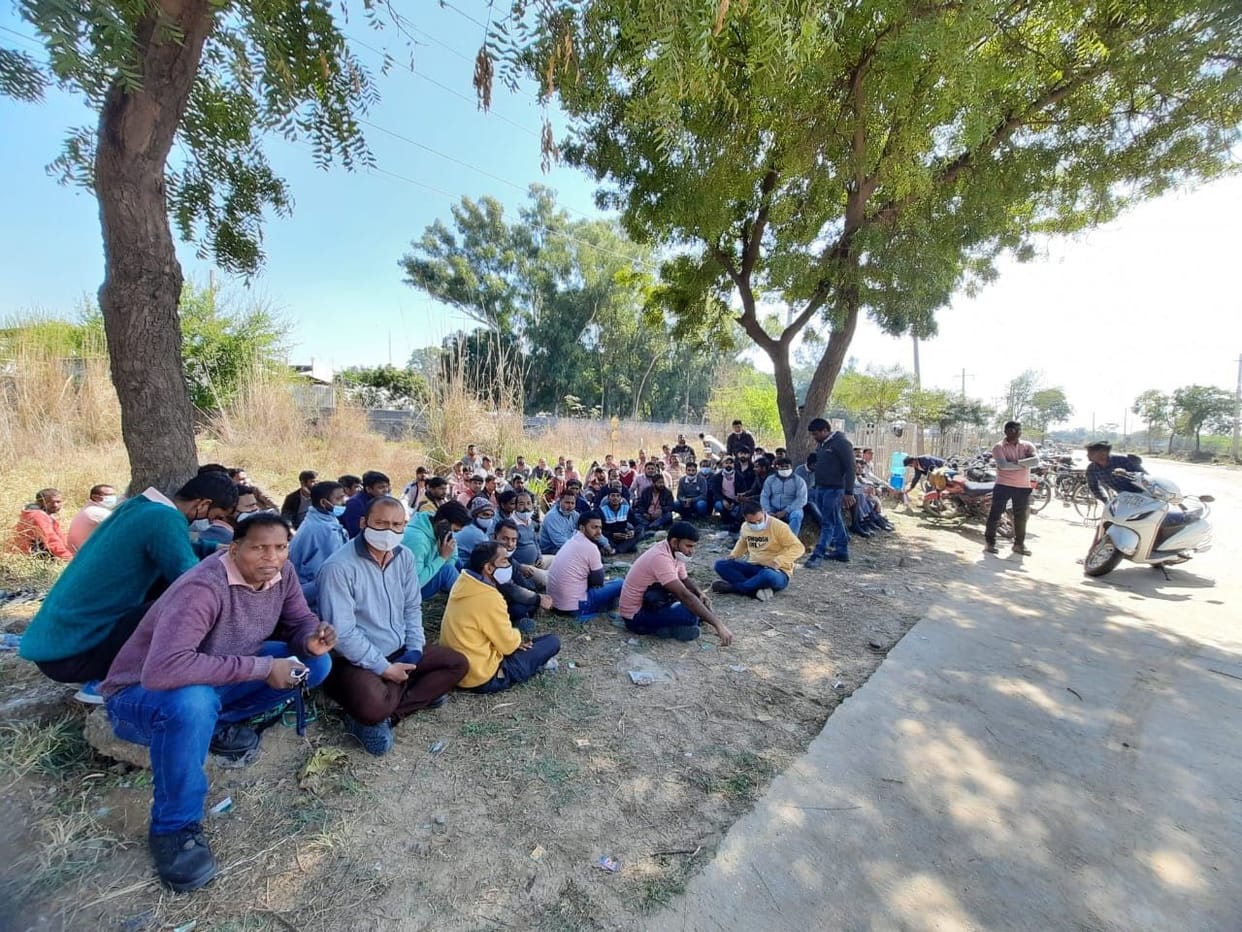 105 workers were removed from the company after the contractor's agreement was over