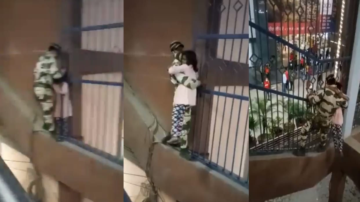 Delhi: Girl trapped in grill at Metro station CISF jawan saved the girl by showing courage