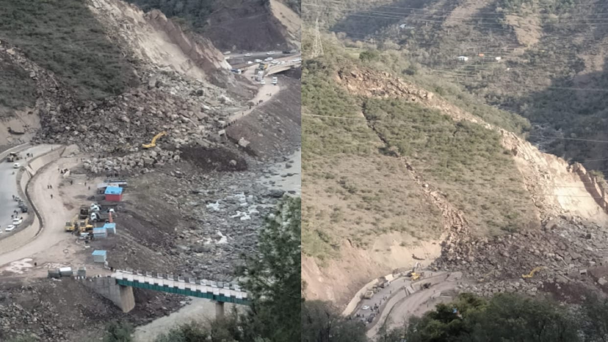 Jammu-Srinagar highway closed after heavy landslide in Chinaini