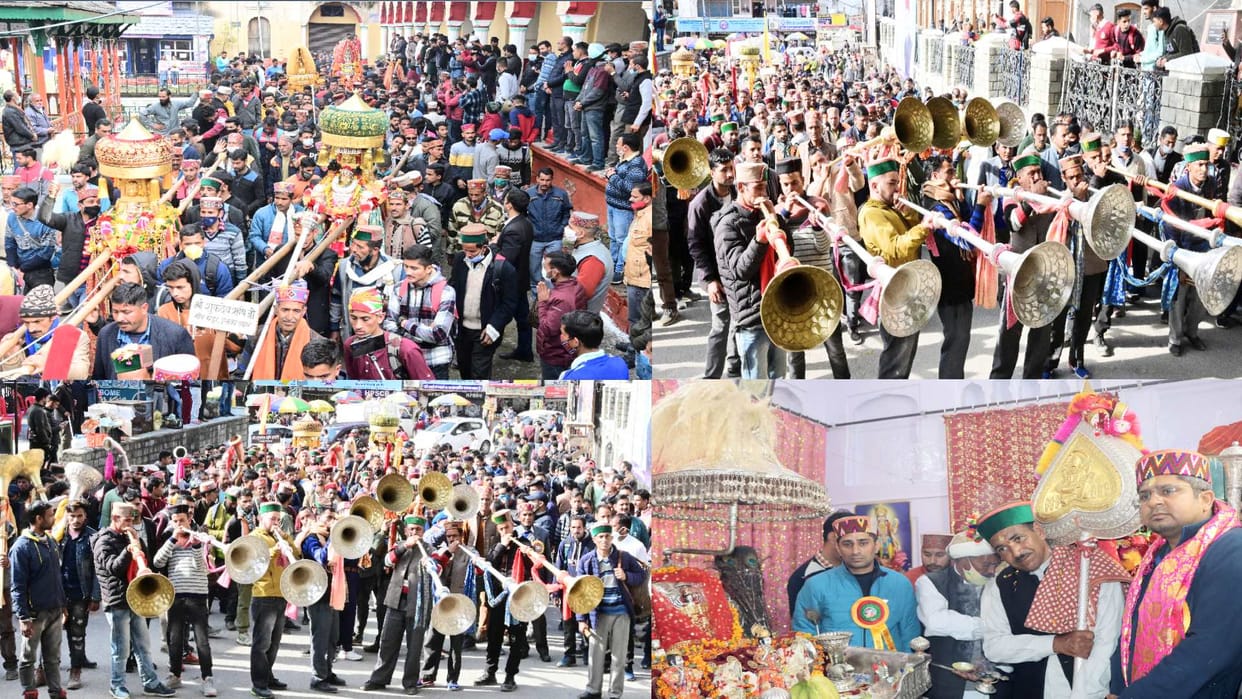 With the arrival of Kamrunag, the work of  mandi Mahashivratri fair started, crowd gathered