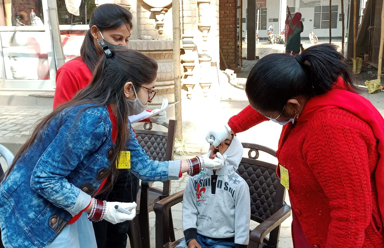 The health department had to take support of ASHA workers and volunteers to provide polio to the innocent.