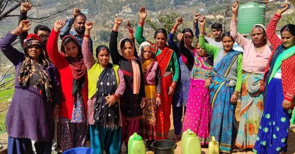 Women protested For Water