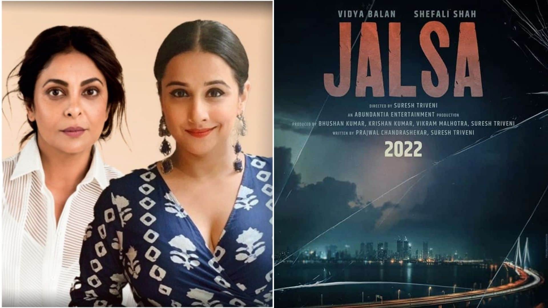 Jalsa Poster Revealed Vidya Balan and Shefali Shah First Look will released on OTT Amazon Prime Video