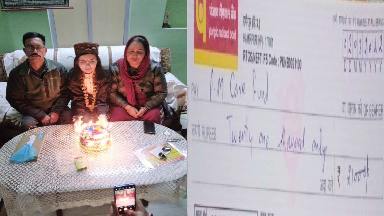 Daughter returned from Ukraine: father gave 32 thousand to PM-CS relief fund