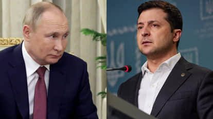 रूस के राष्ट्रपति व्लादिमीर पुतिन और यूक्रेन के राष्ट्रपति वोलोदिमिर जेलेंस्की