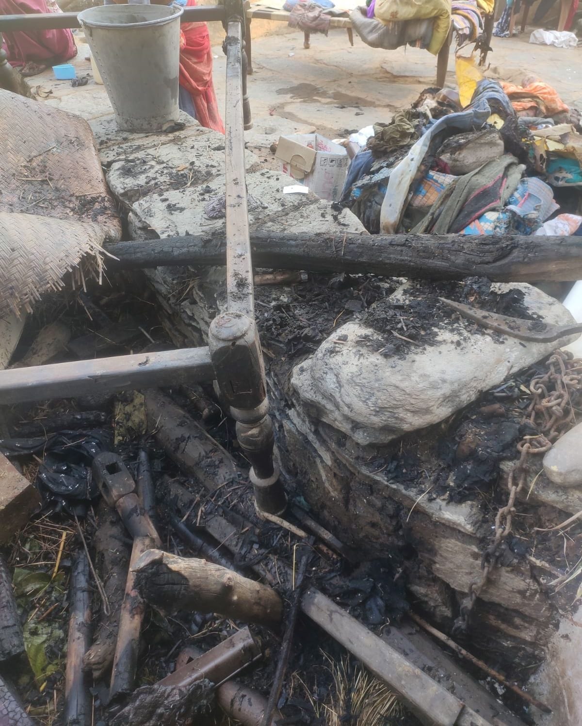 House Burn in Bhikiyasain