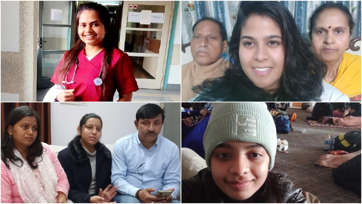 agra five medical students returns from Ukrain