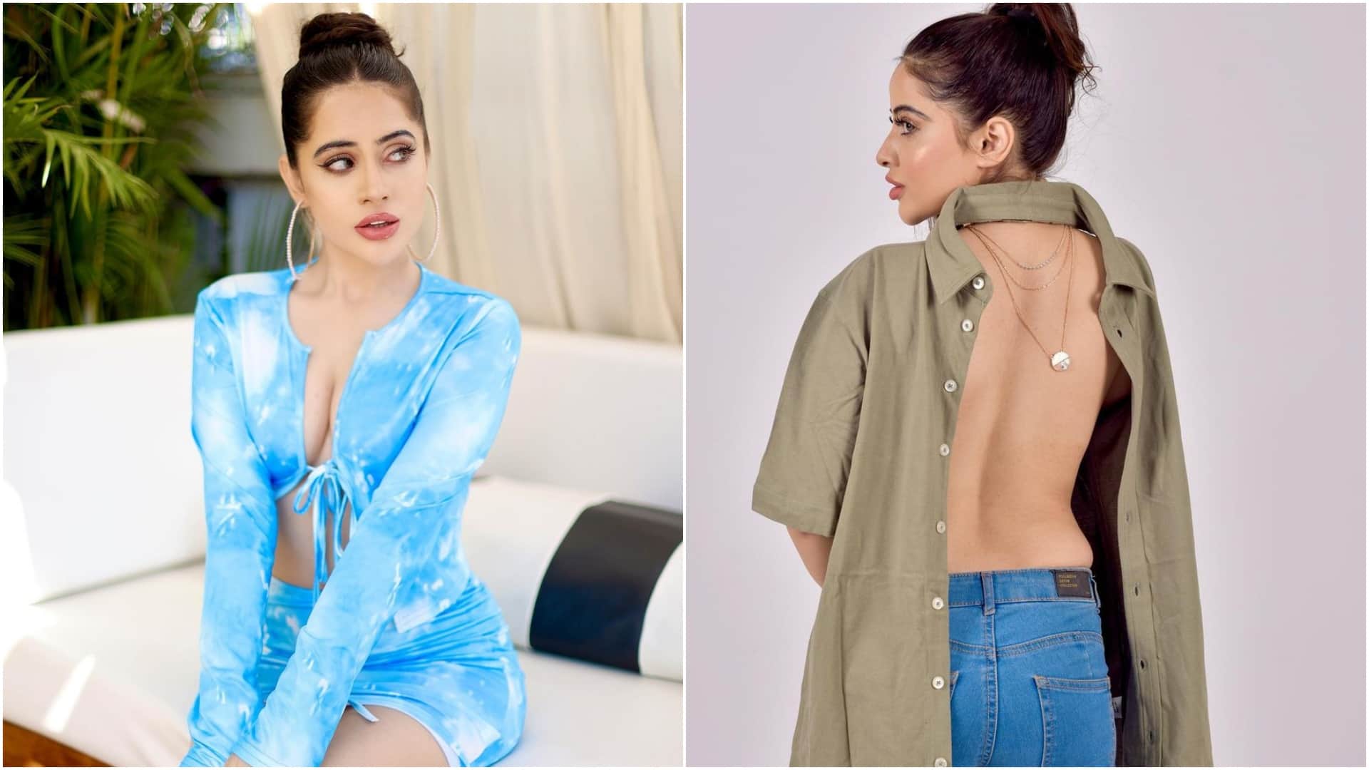 Urfi javed shares another  video on social media pasting flowers all over her body