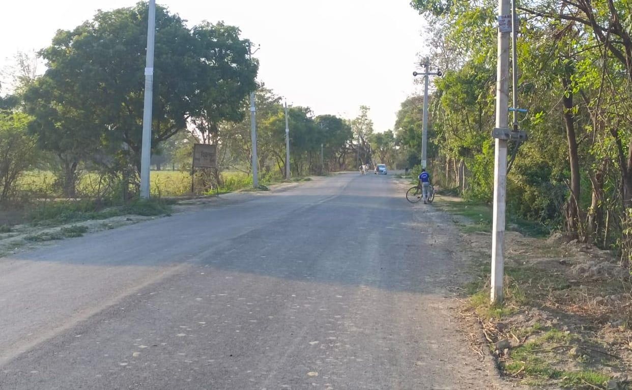 ROAD CONTRUCTION WITHOUT  POLE REMOVE