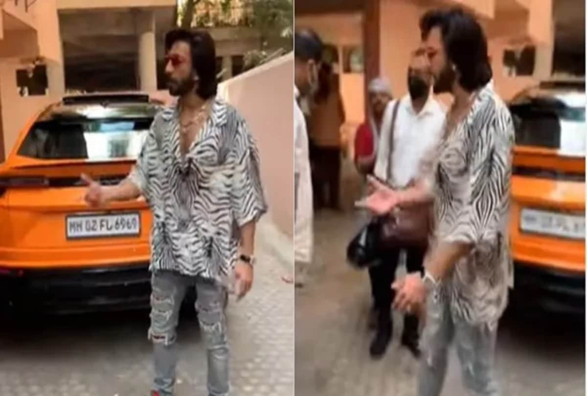 Social media: Fan made Ranveer Singh face with five different expressions on his back the surprised actor hugged him