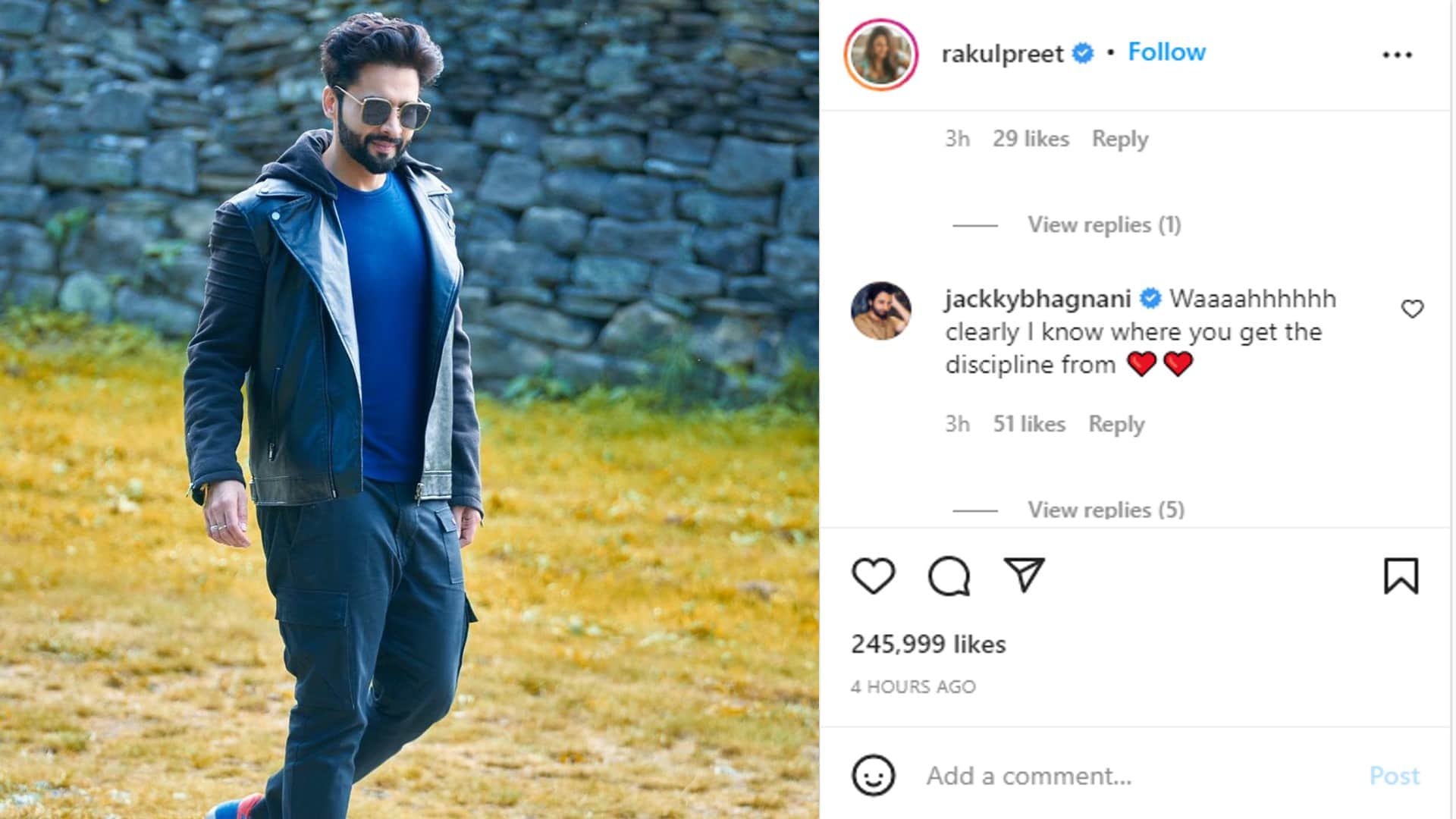 Rakul Preet Singh wishes dad on his birthday boyfriend jackky bhagnani reacts