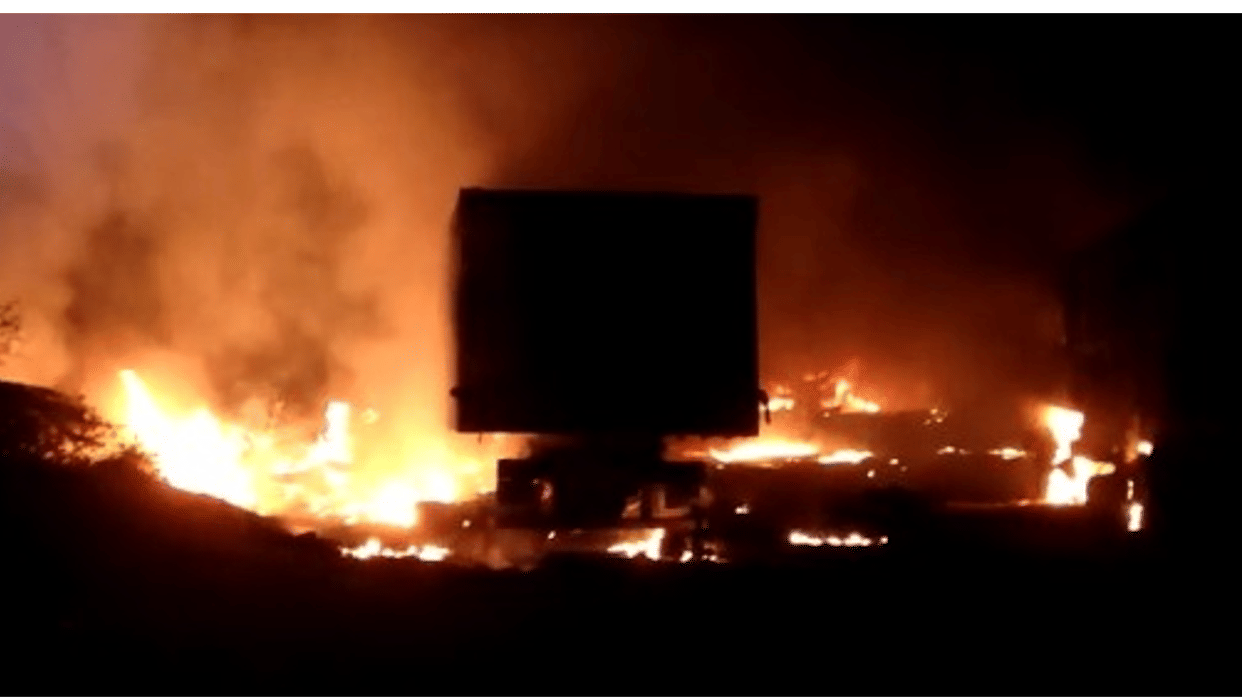 Fire in illegal bio diesel warehouse in Dhar, SP suspends two policemen who were negligent