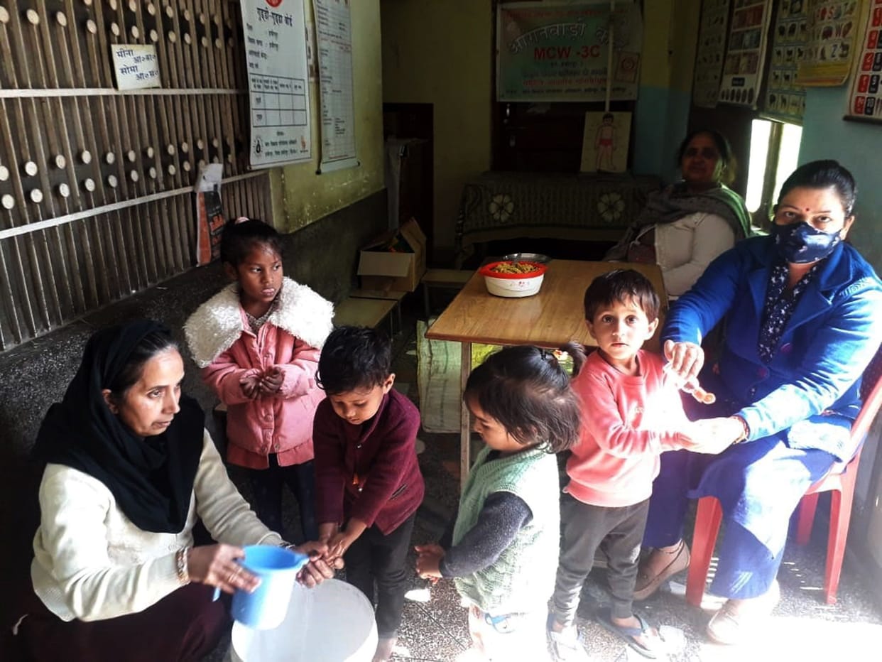 Nine thousand nine thousand reached Anganwadi center on the first day