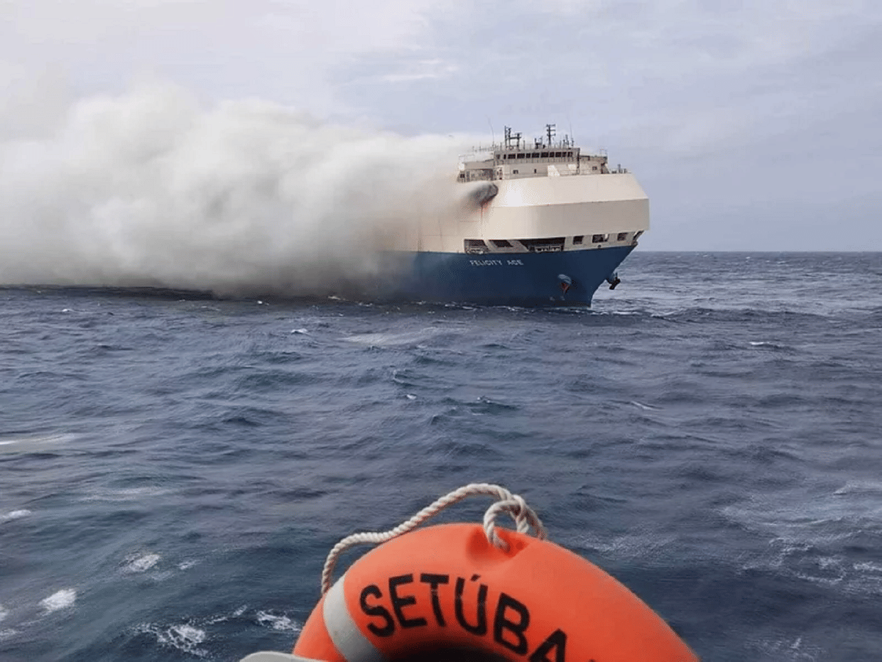 Cargo Ship Sinks with Porsches Ship with luxury cars sinks in Atlantic ocean cargo ship sinks with cars ship sinks in atlantic ocean