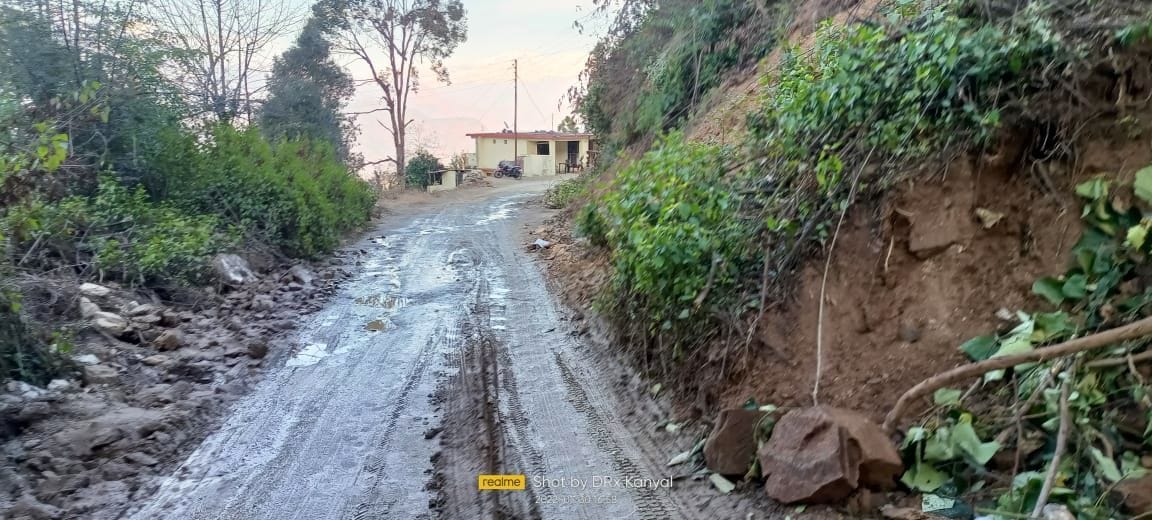 Agricultural land is getting damaged due to lack of drainage system in the road