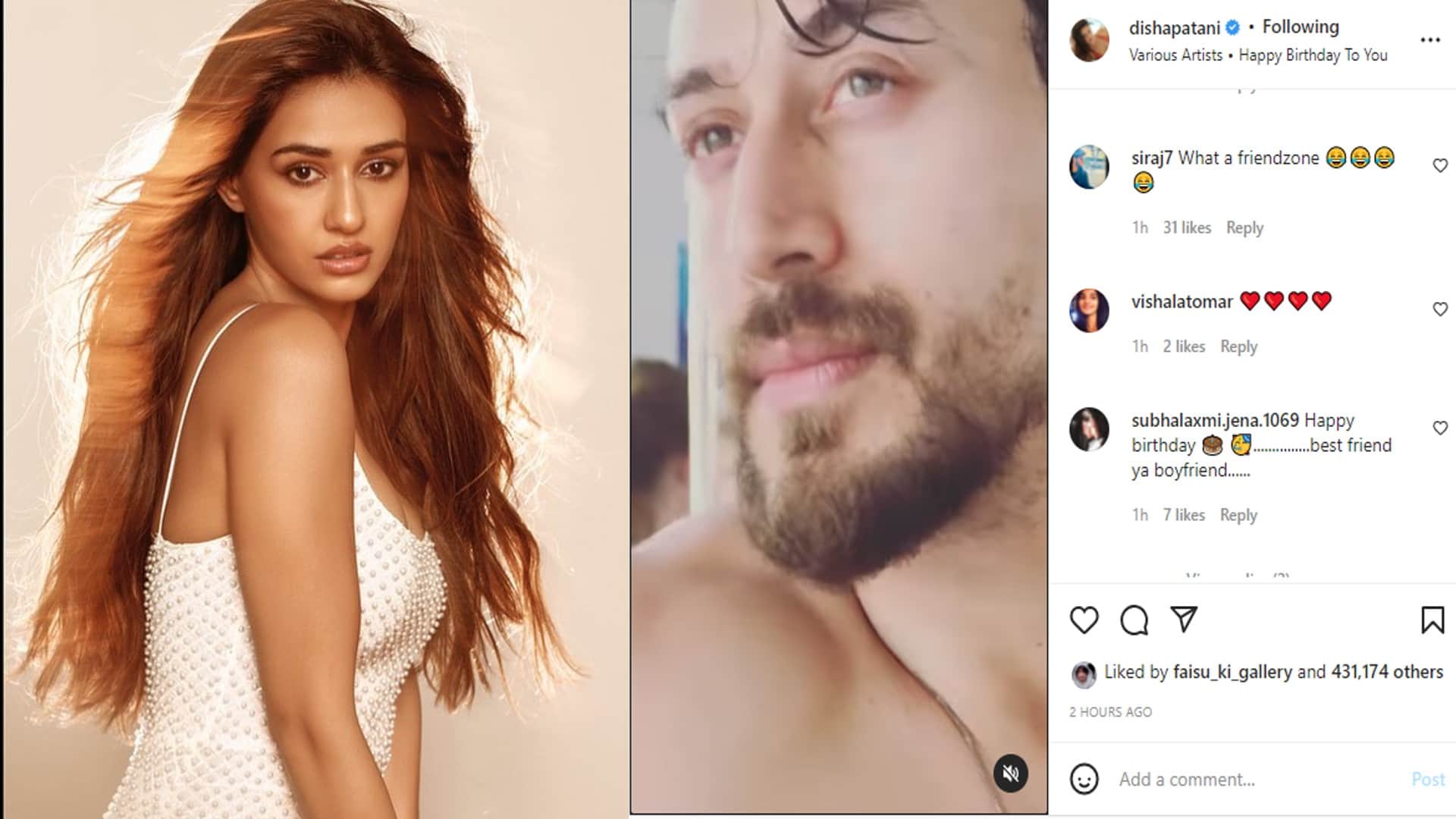 Disha Patani shared a post on Tiger Shroff's birthday, fans said best friend or boyfriend