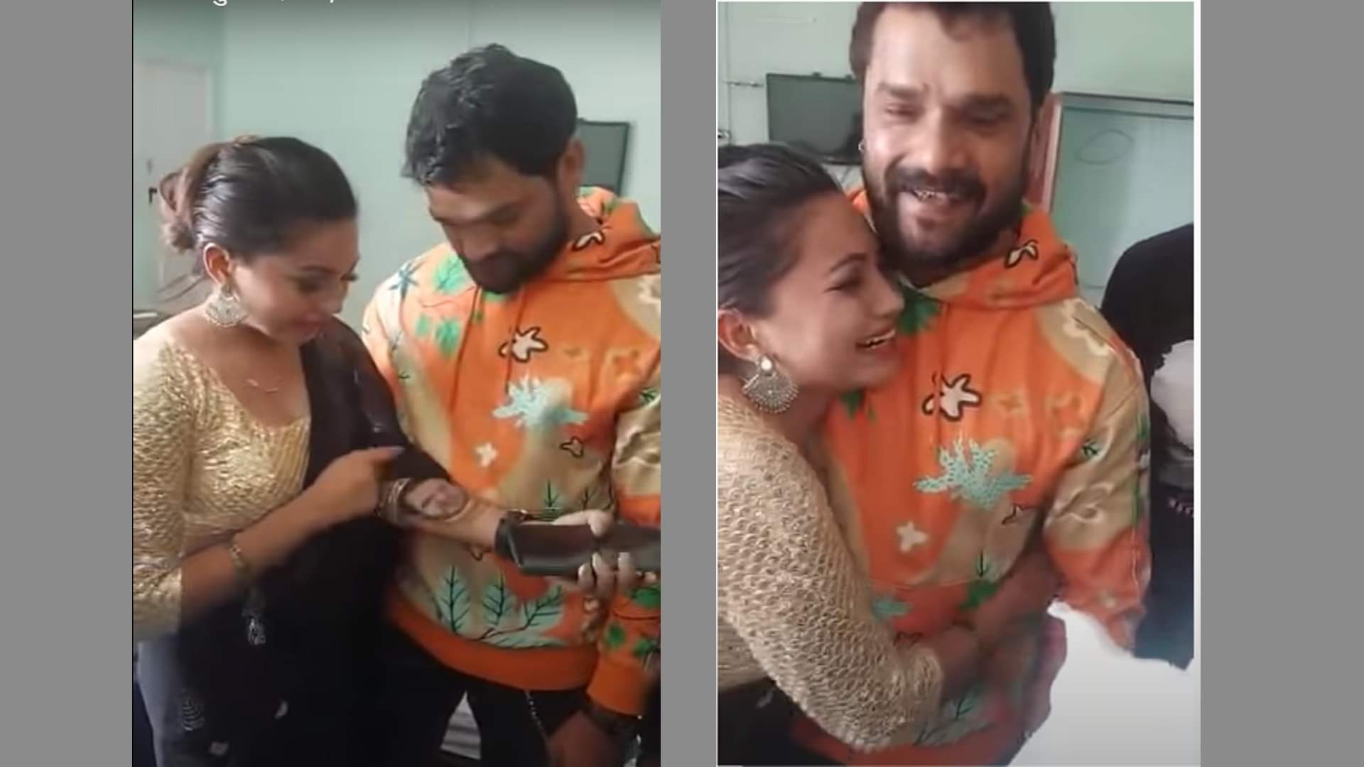 bhojpuri actor khesari lalyadav viral video a nepali female fan got crazy to see him
