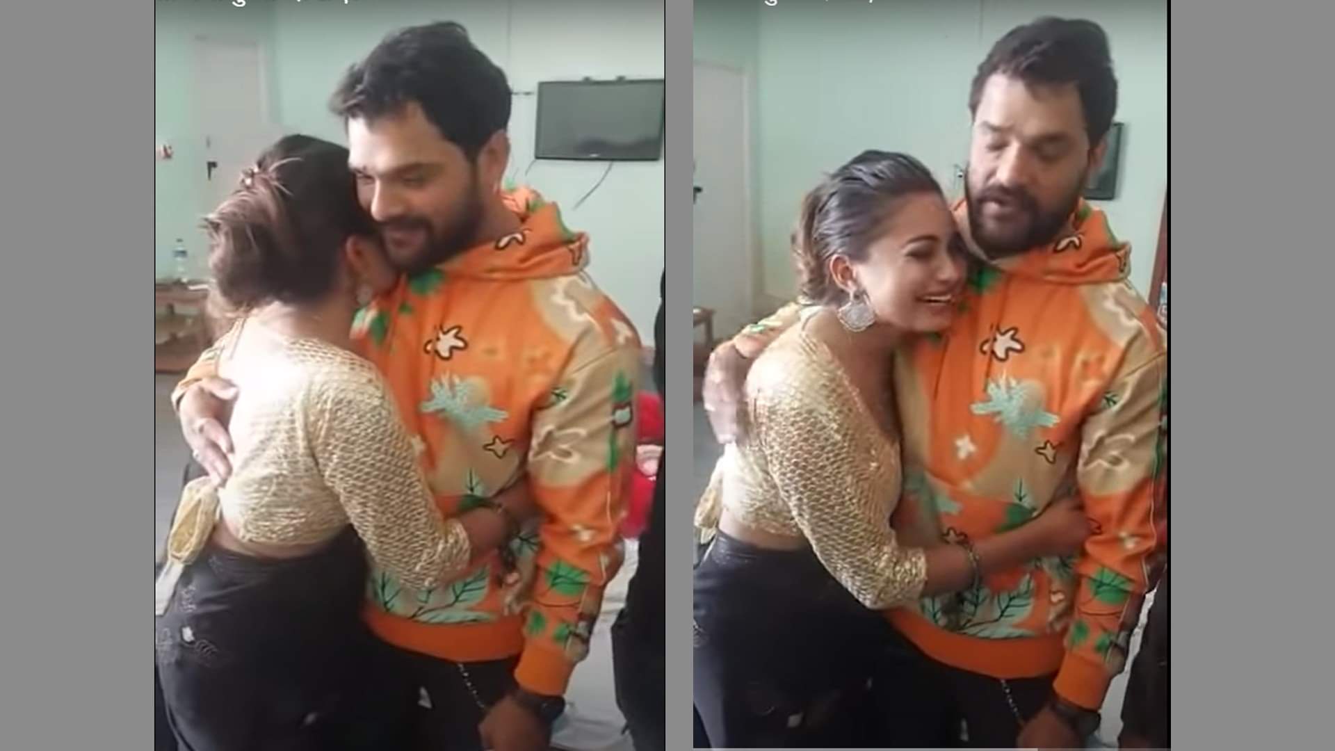 bhojpuri actor khesari lalyadav viral video a nepali female fan got crazy to see him