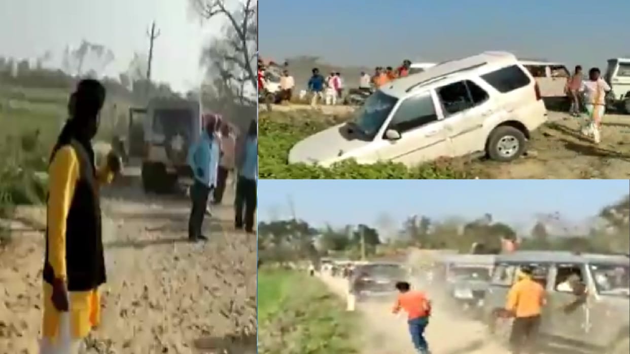 Swami Prasad Maurya convoy attacked in Fazilnagar BJP and Samajwadi Party workers clash
