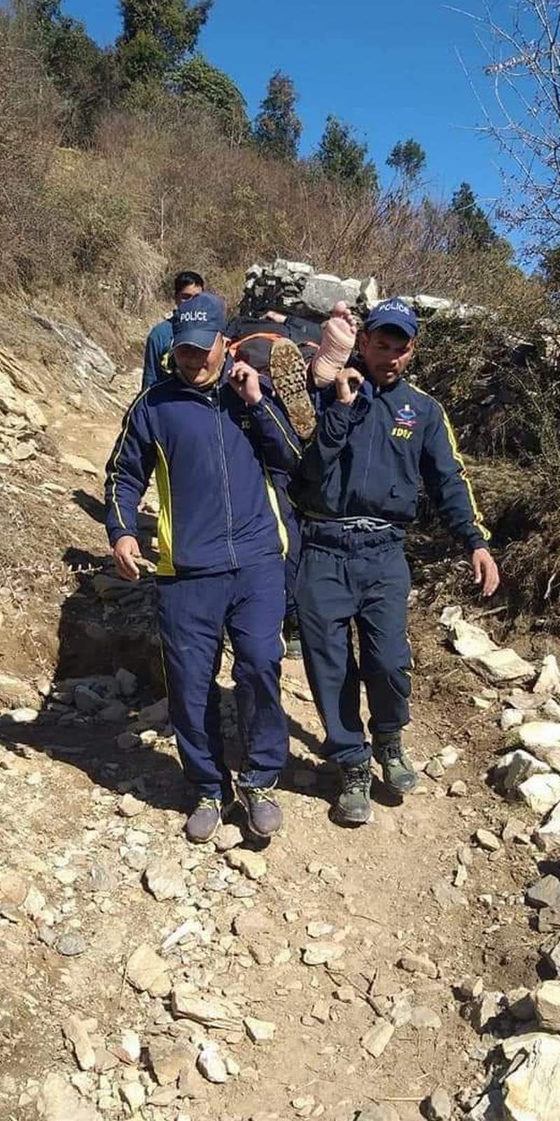 Trainee IFS reached for trekking got injured